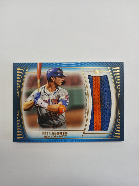 2021 Topps Definitive Collection Pete Alonso Jumbo Dual Color Relic #/30