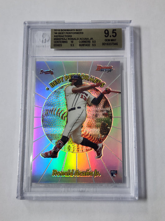 2018 Bowmans Best Ronald Acuna Jr Best Performers Refractor BGS 9.5