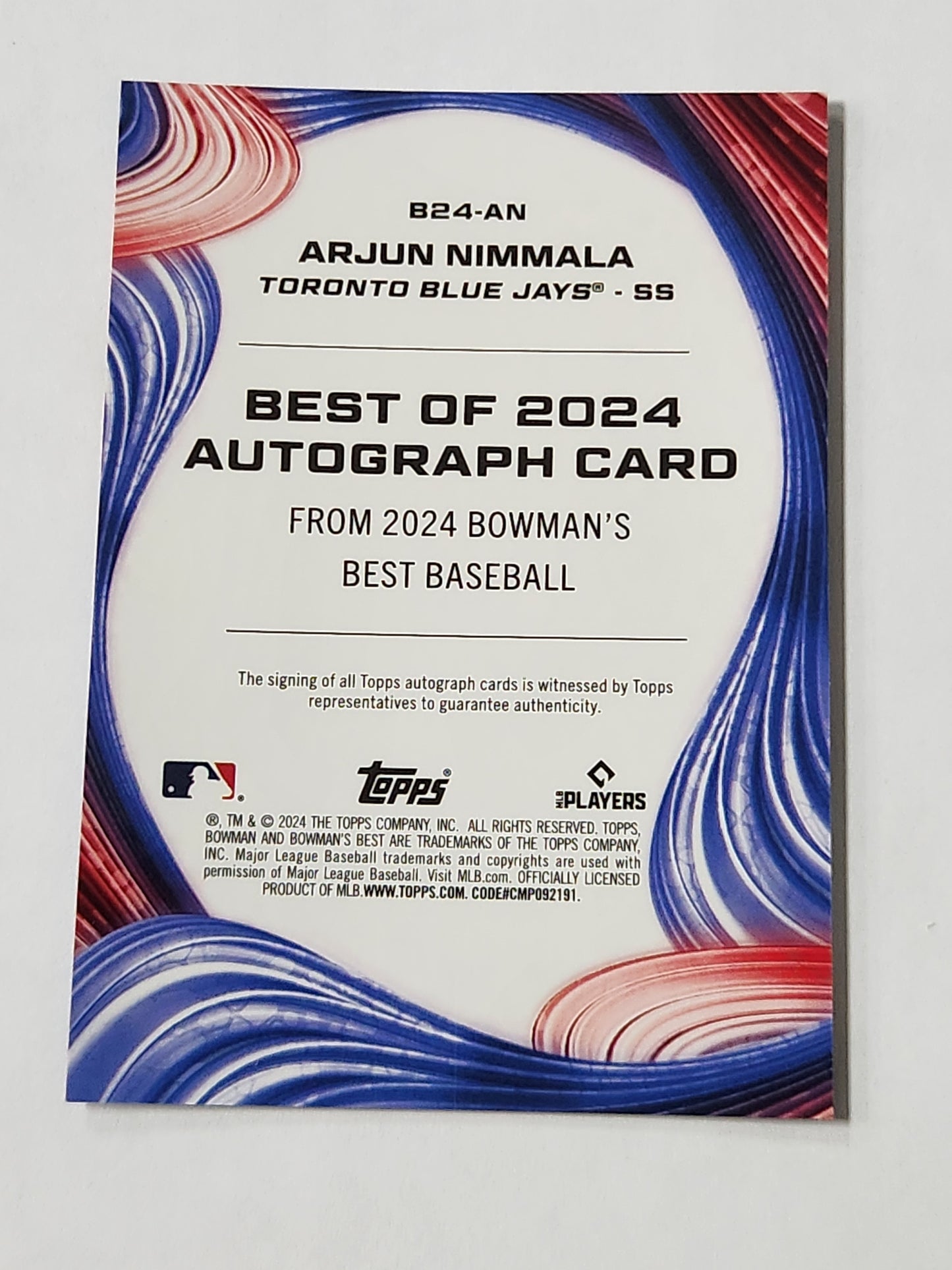 2024 Bowmans Best Arjun Nimmala Auto B24-AN