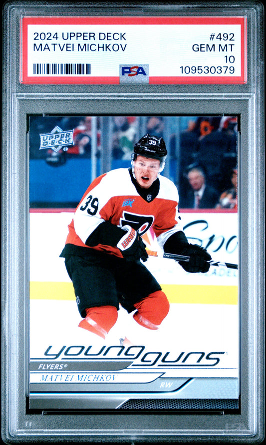 2024 UPPER DECK SERIES 2 #492 MATVEI MICHKOV PSA 10