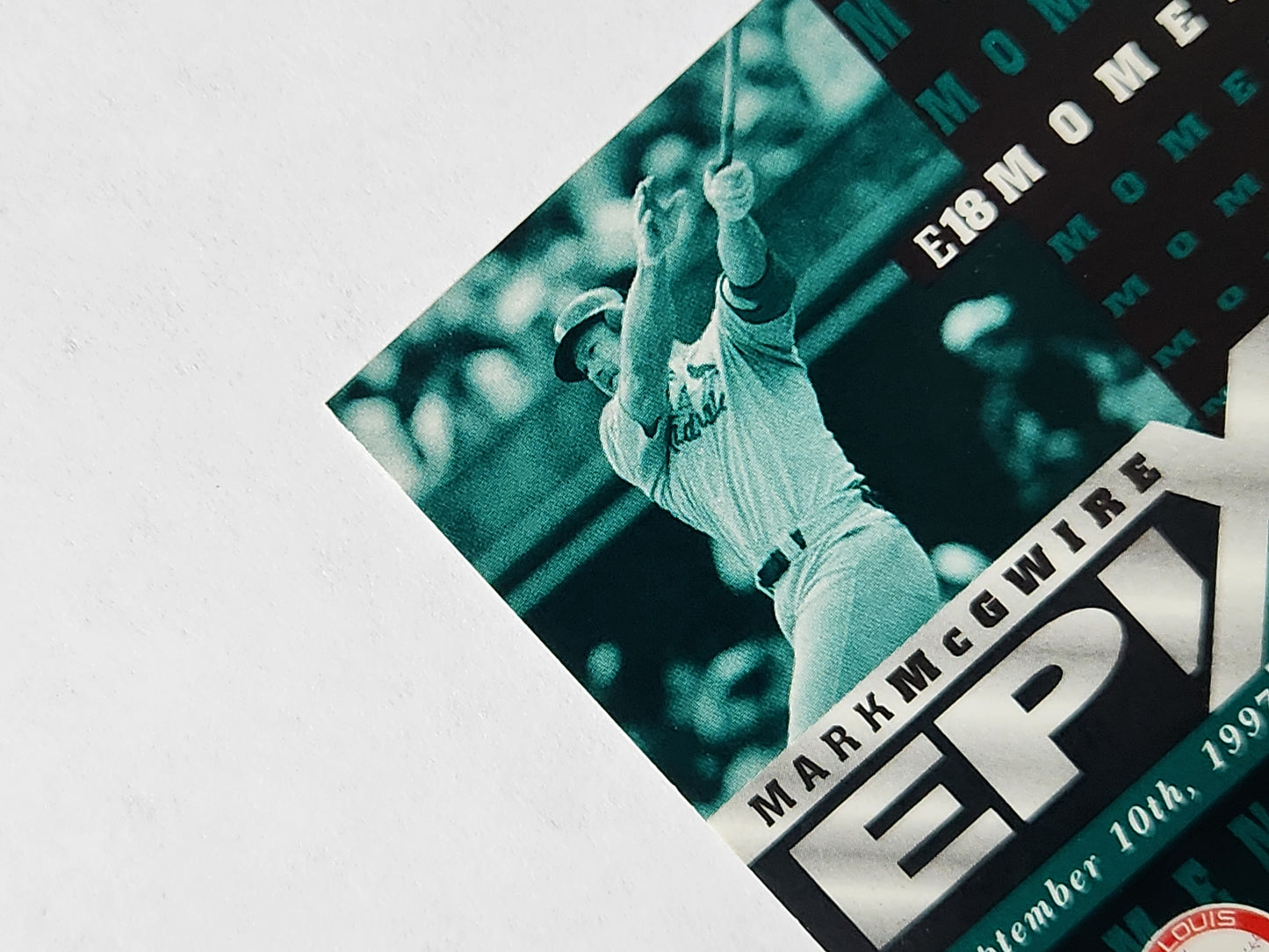 1997 Pinnacle Baseball Mark McGwire Epix Moment Green Emerald E18 SP Rare