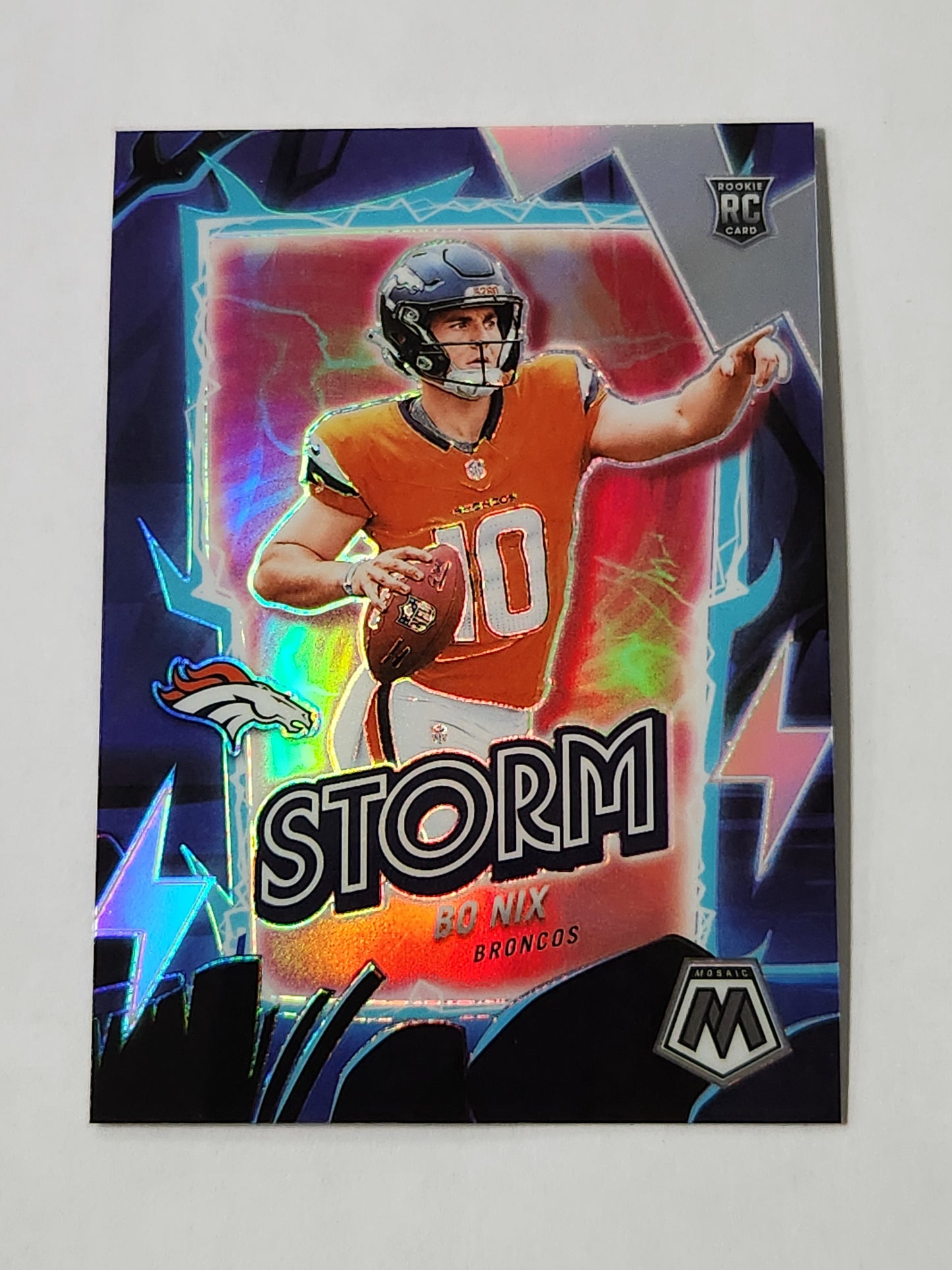 2024 Mosaic Bo Nix Storm Silver Rookie
