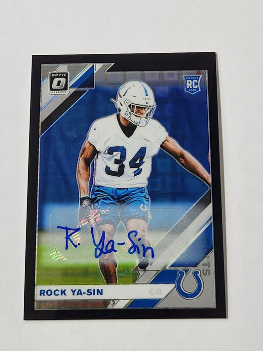 2019 Optic Rock Ya-Sin Rookie Auto Black Pandora /25