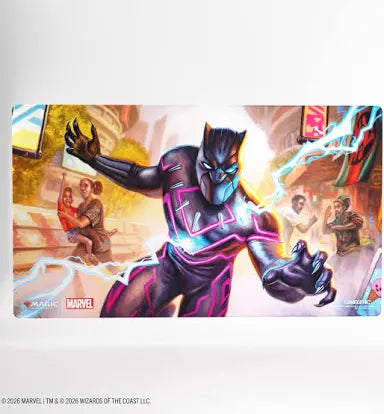 Magic: The Gathering Marvel Superheroes Shiny Playmat - Striking Black Panther - GameGenic Playmats 40248