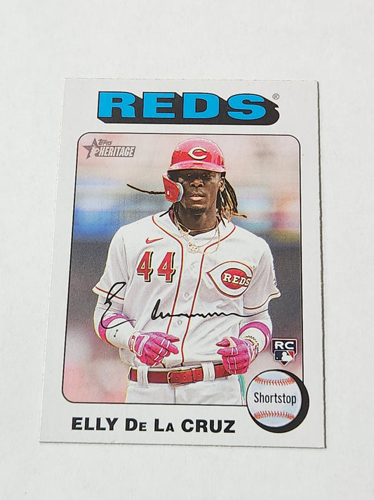 2024 Topps Heritage Elly De La Cruz White Border Rookie Card