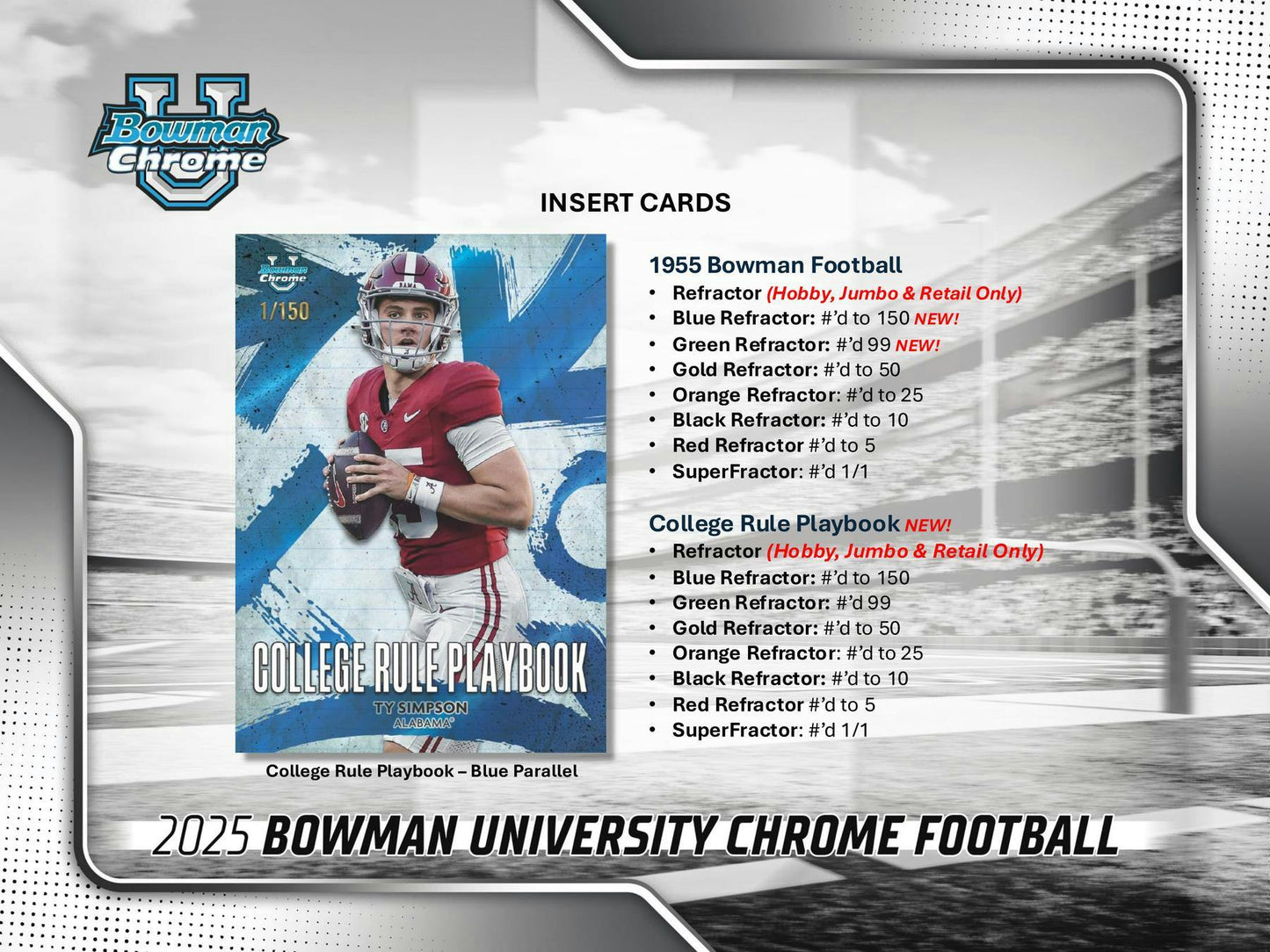 2025 Topps Bowman U Chrome Football Blaster Box