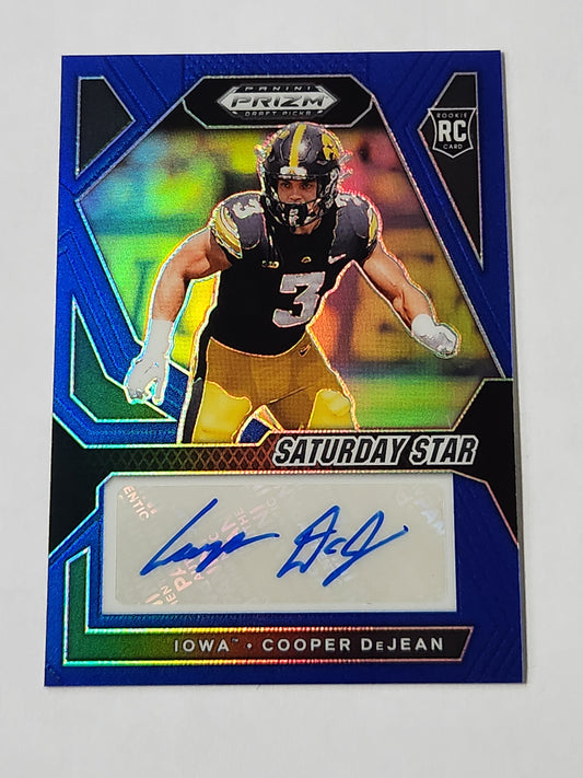 2024 Prizm Draft Picks Cooper Dejean RC Saturday Star Blue # /149