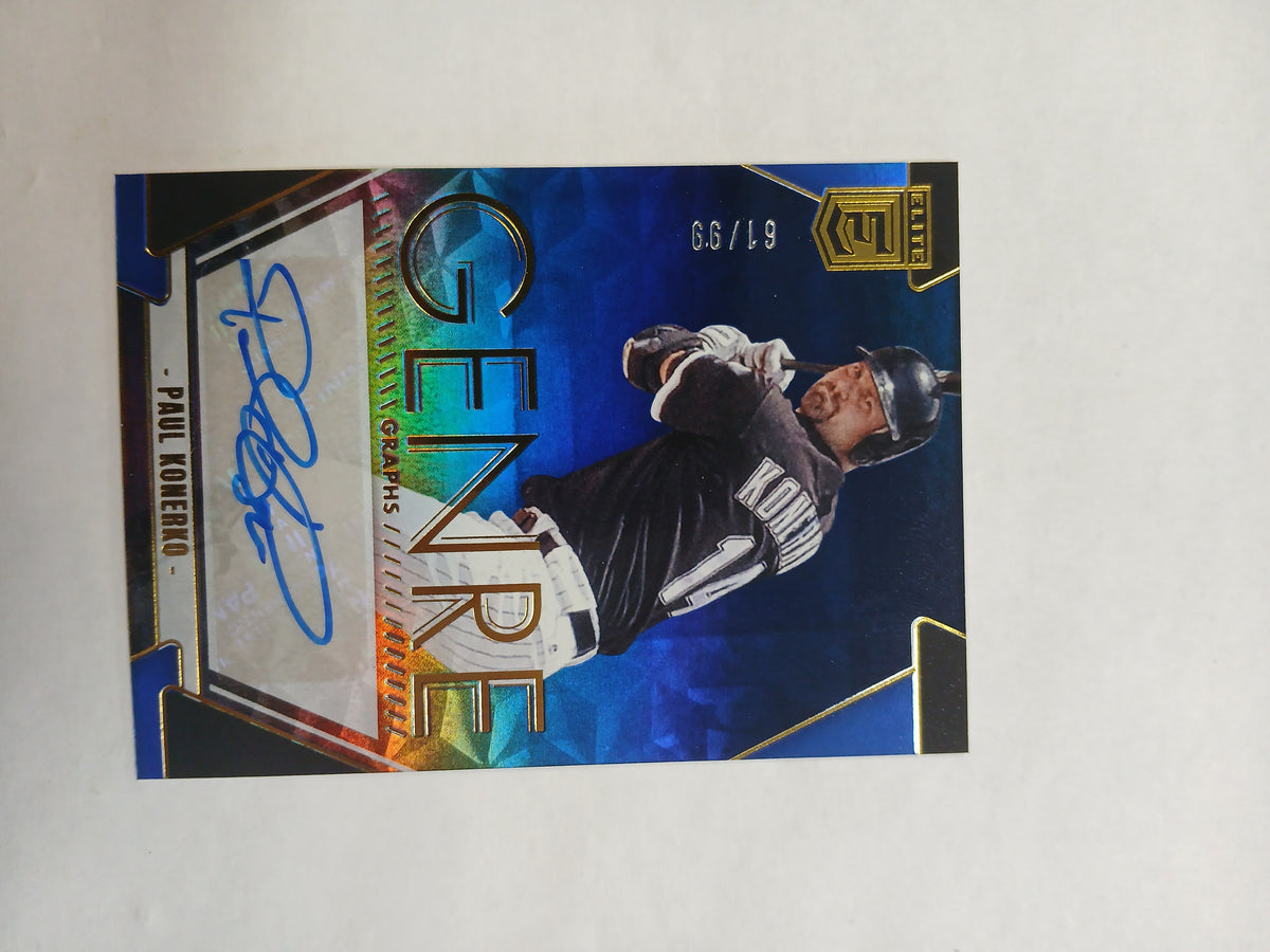 2026 Donruss elite Paul Konerko Genre Graphs Auto Blue #/99