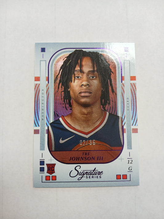 2025 Signature Series Tre Johnson III Purple Foil Rookie #/35