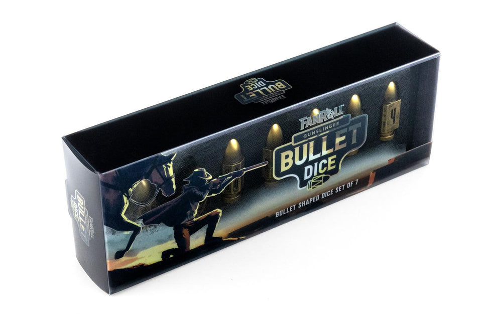 Fan roll Gunslinger Bullet Dice set of 7