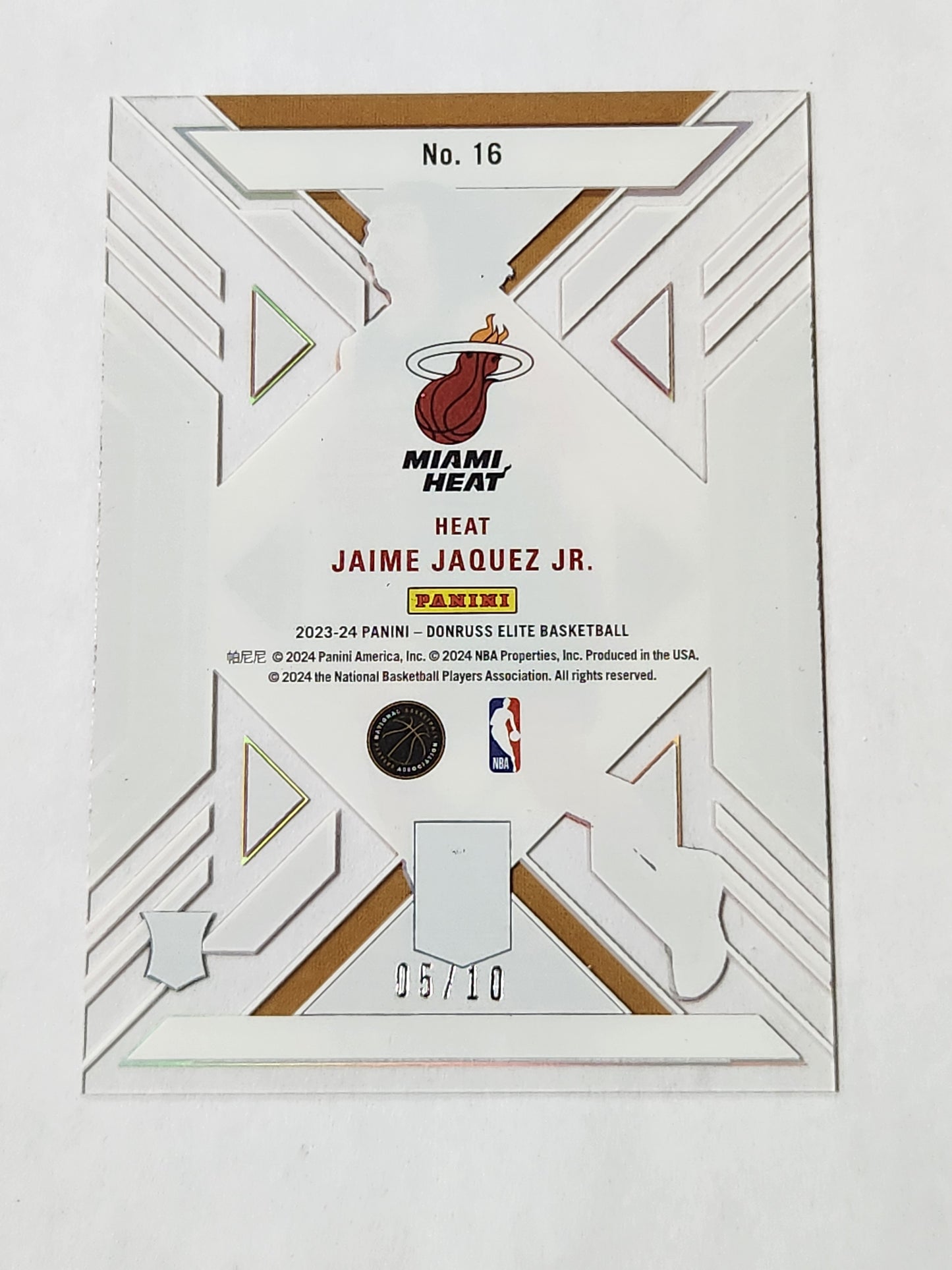 2023-24 Donruss Elite Clarity Jaime Jaquez Jr. # /10