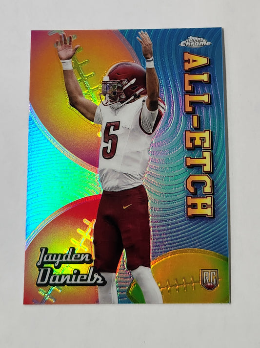 2024 Topps Chrome Jayden Daniels All Etched Refractor CAE-JD