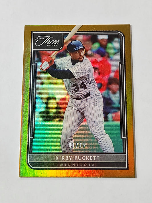 2022 Panini Three and Two Kirby Puckett Gold 1/12 No. 19