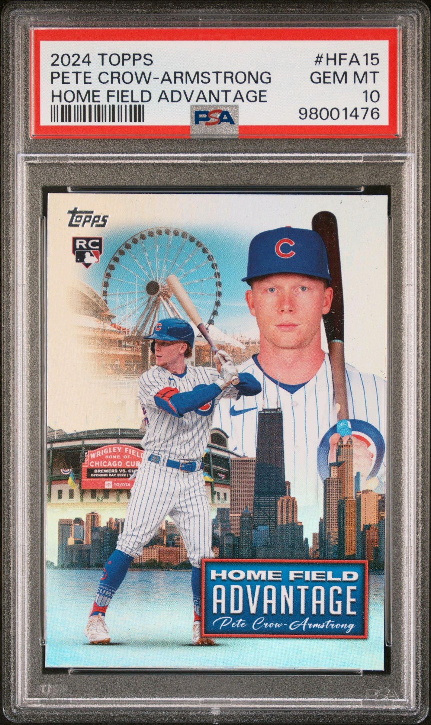 2024 TOPPS HOME FIELD ADVANTAGE #HFA15 PETE CROW-ARMSTRONG PSA 10 PCA