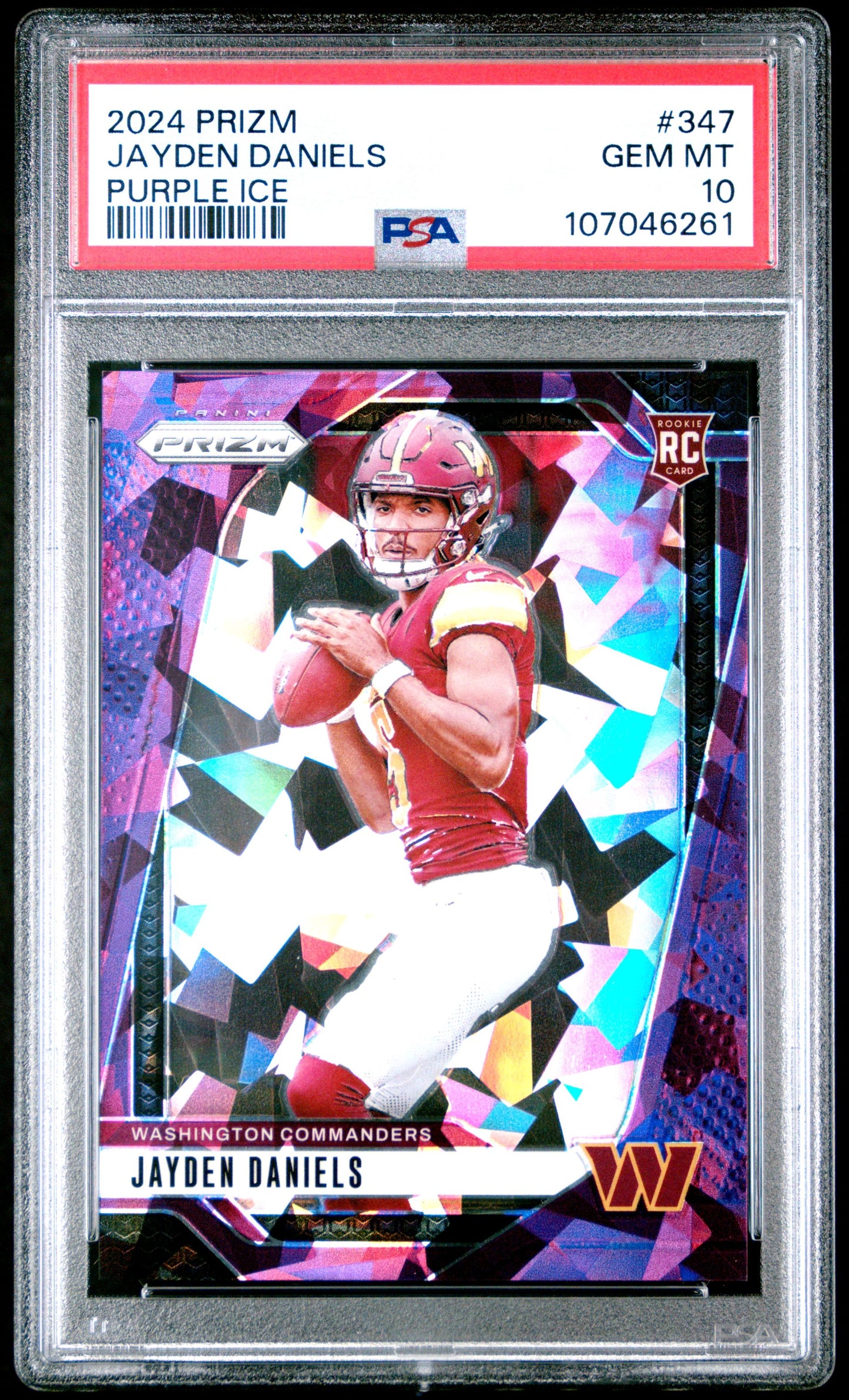 2024 Prizm Jayden Daniels Purple Ice PSA 10 # /225  347