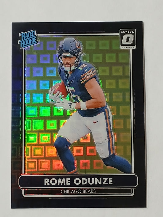 2024 Optic Rome Odunze Rated Rookie 2014 Retro Black Pandora /25