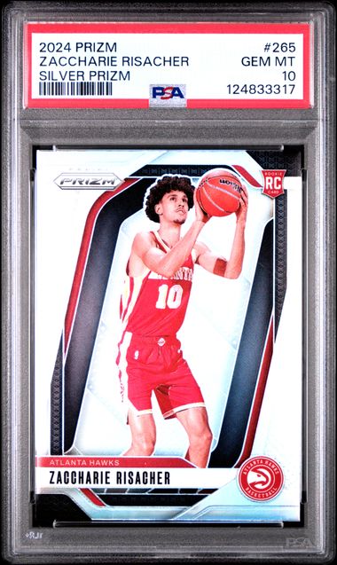 2024 Prizm Zaccharie Risacher Silver Prizm PSA 10